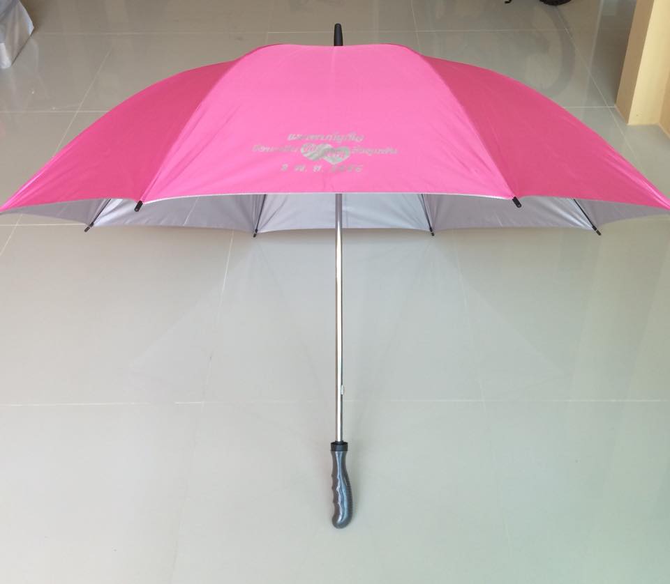 ร่มกอล์ฟ30นิ้ว มือเปิด โครงโลหะ ผ้าUV สีพื้น ปลอกPVC คละสี