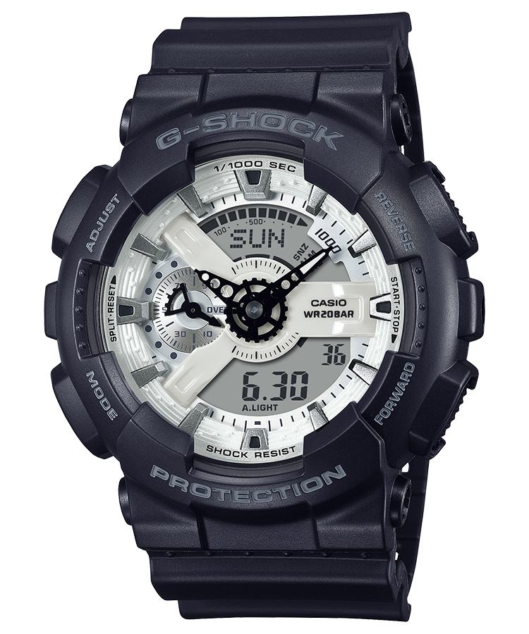 นาฬิกา Casio G-Shock Special Color Black & Brilliant White series รุ่น GA-110WD-1A ของแท้ รับประกัน1ปี