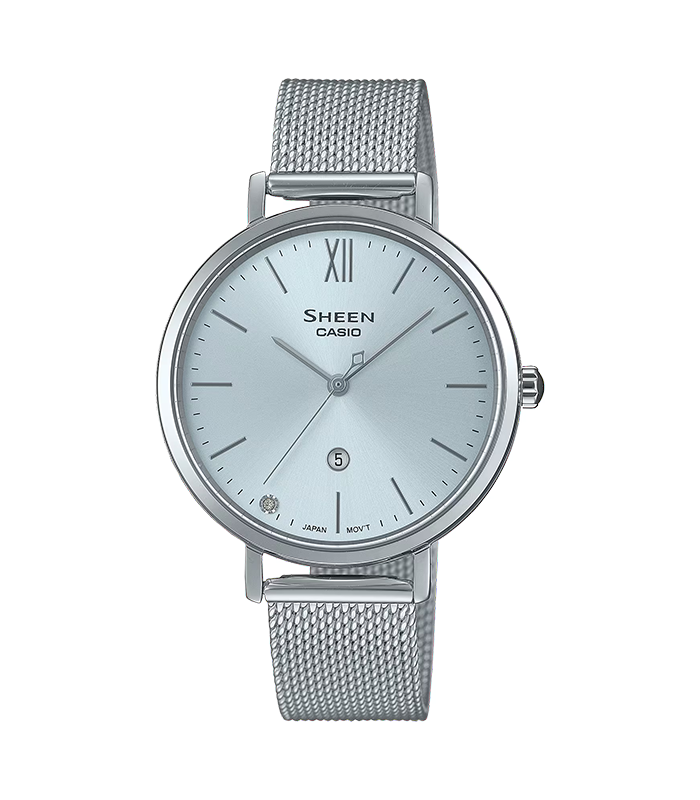 นาฬิกา คาสิโอ Casio SHEEN SAPPHIRE CRYSTAL คริสตัลแซฟไฟร์ SHE-4539 series รุ่น SHE-4539SM-2A ของแท้ รับประกัน1ปี