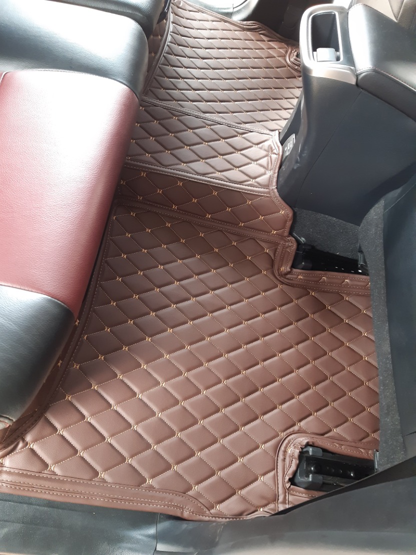 พรมปูพื้นรถยนต์ 6D รถ TOYOTA ALL NEW FORTUNER ปี 2015-2020 พรมรถยนต์ชุดเต็มคัน+หลังเบาะ+แผ่นท้าย จำนวน 9 ชิ้น