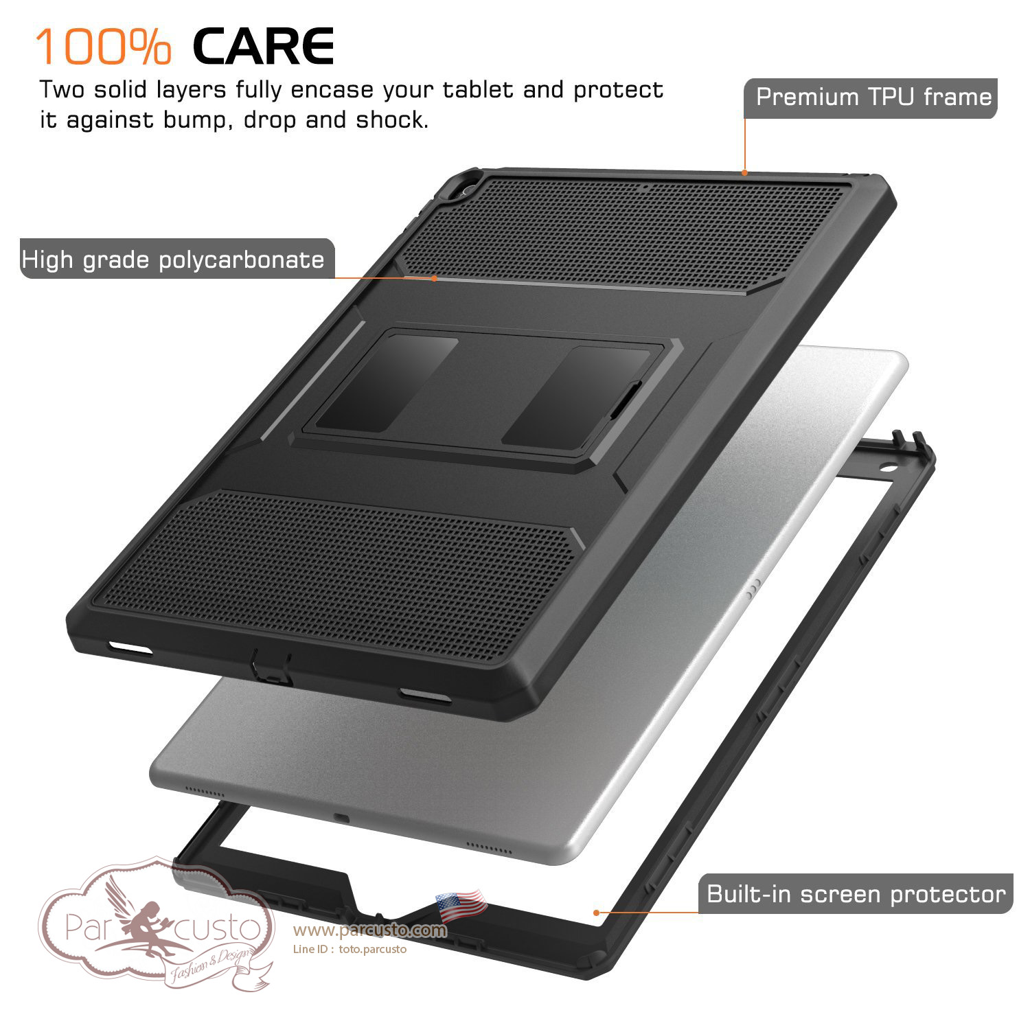 เคสกันกระแทก Apple New iPad Pro 12.9 2017 [Heavy Duty] จาก MoKo [หมด]