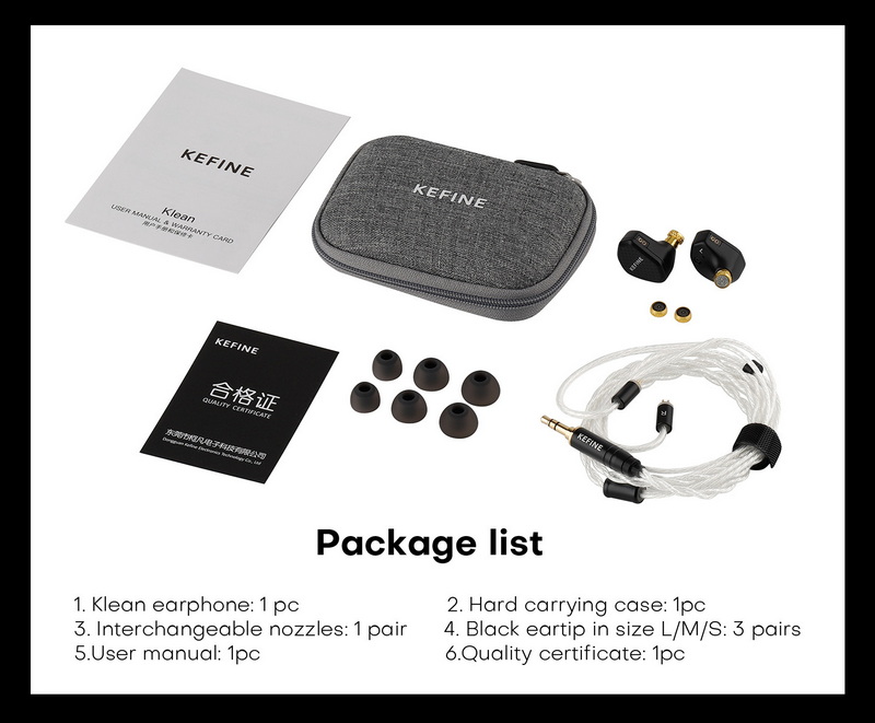 KEFINE Klean หูฟัง IEMs ไดรเวอร์ Dynamic สายชุบเงิน เปลี่ยนท่อนำเสียงได้ ประกันศูนย์ไทย