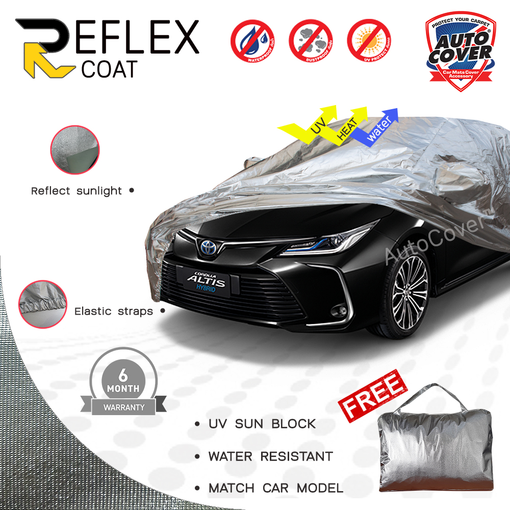 ผ้าคลุมรถเข้ารูป 100% รถ TOYOTA NEW ALTIS ปี 2019-2025 รุ่น REFLEX COAT