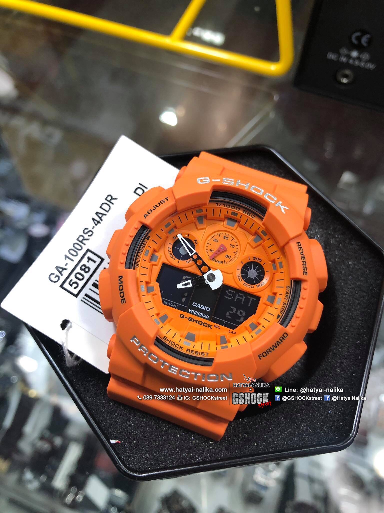 นาฬิกา Casio G-Shock Special color ROCK SOUNDS series รุ่น GA-100RS-4A ของแท้ รับประกัน1ปี