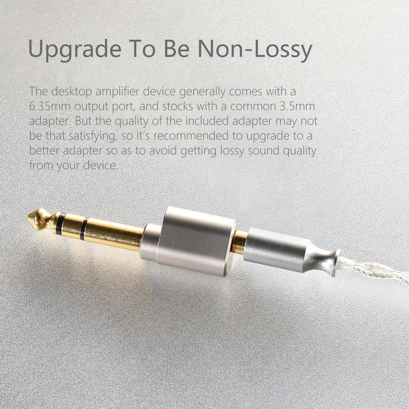 DD DJ65A AL อะแดปเตอร์แปลง 6.35 Male เป็นมาตรฐาน 3.5 Female สำหรับเครื่องเสียง