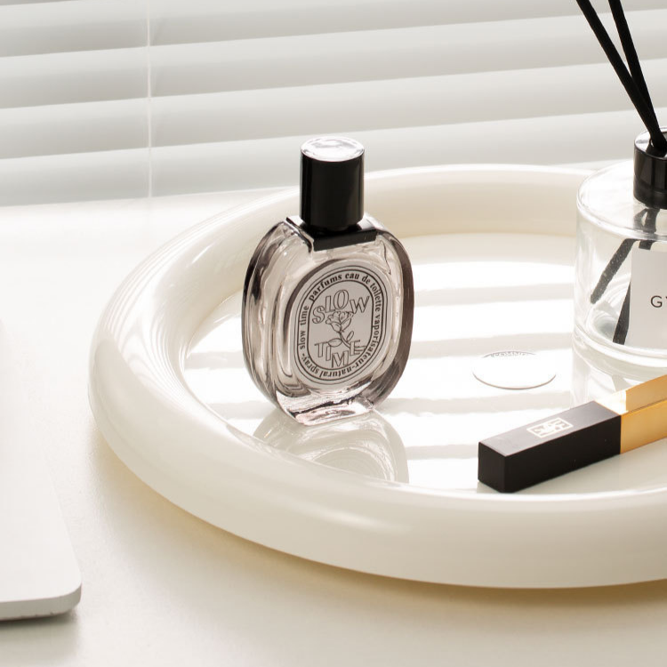 ถาดใส่ของ หมุนได้ 360 ํ มินิมอล ขอบมนใหญ่