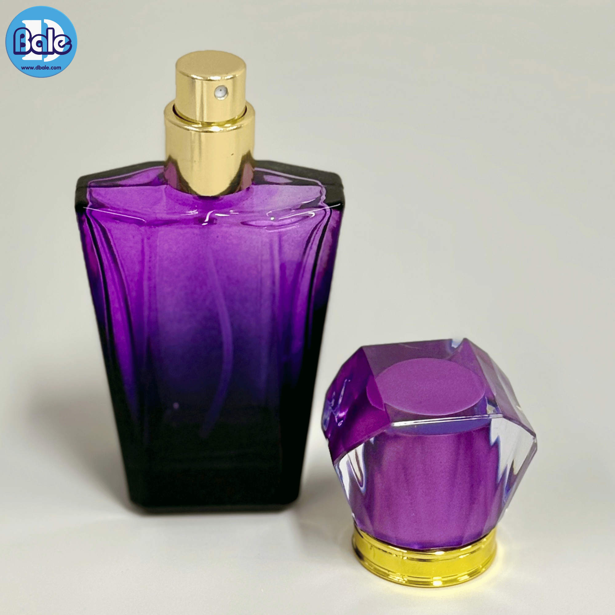 jpf187 30ml. ขวดแก้วน้ำหอมทรงเพชร สีน้ำเงิน, ม่วง, แดง, ส้ม, เขียว, ชมพู