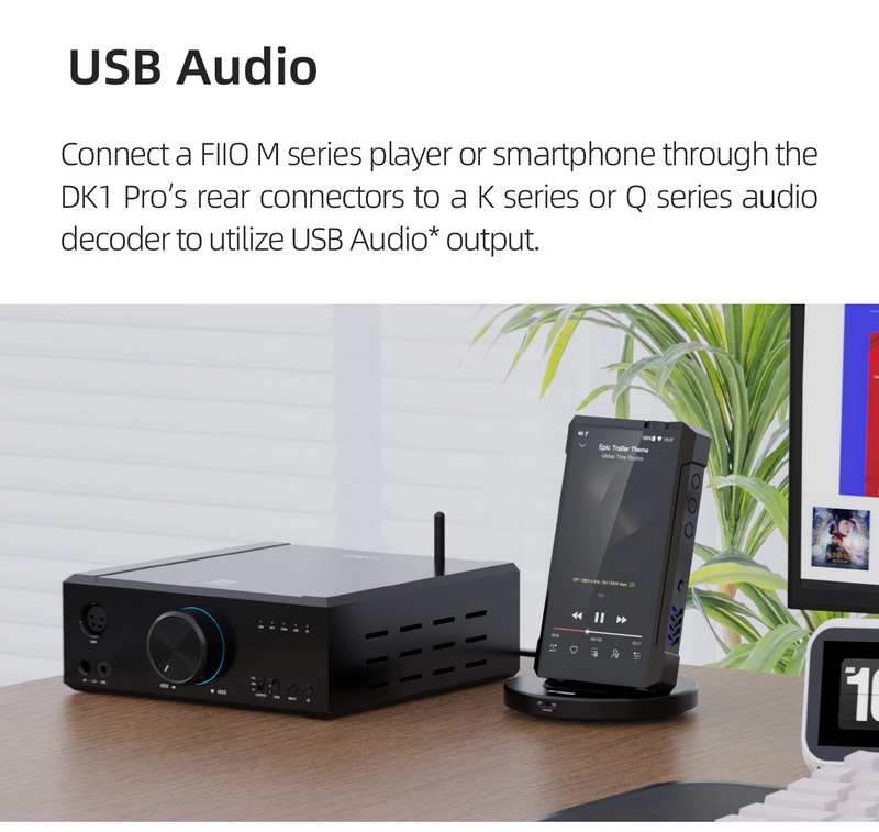 FiiO DK1 PRO Multifunction Dock สำหรับเครื่องเล่นเพลงพกพาหรือมือถือระบบ Android