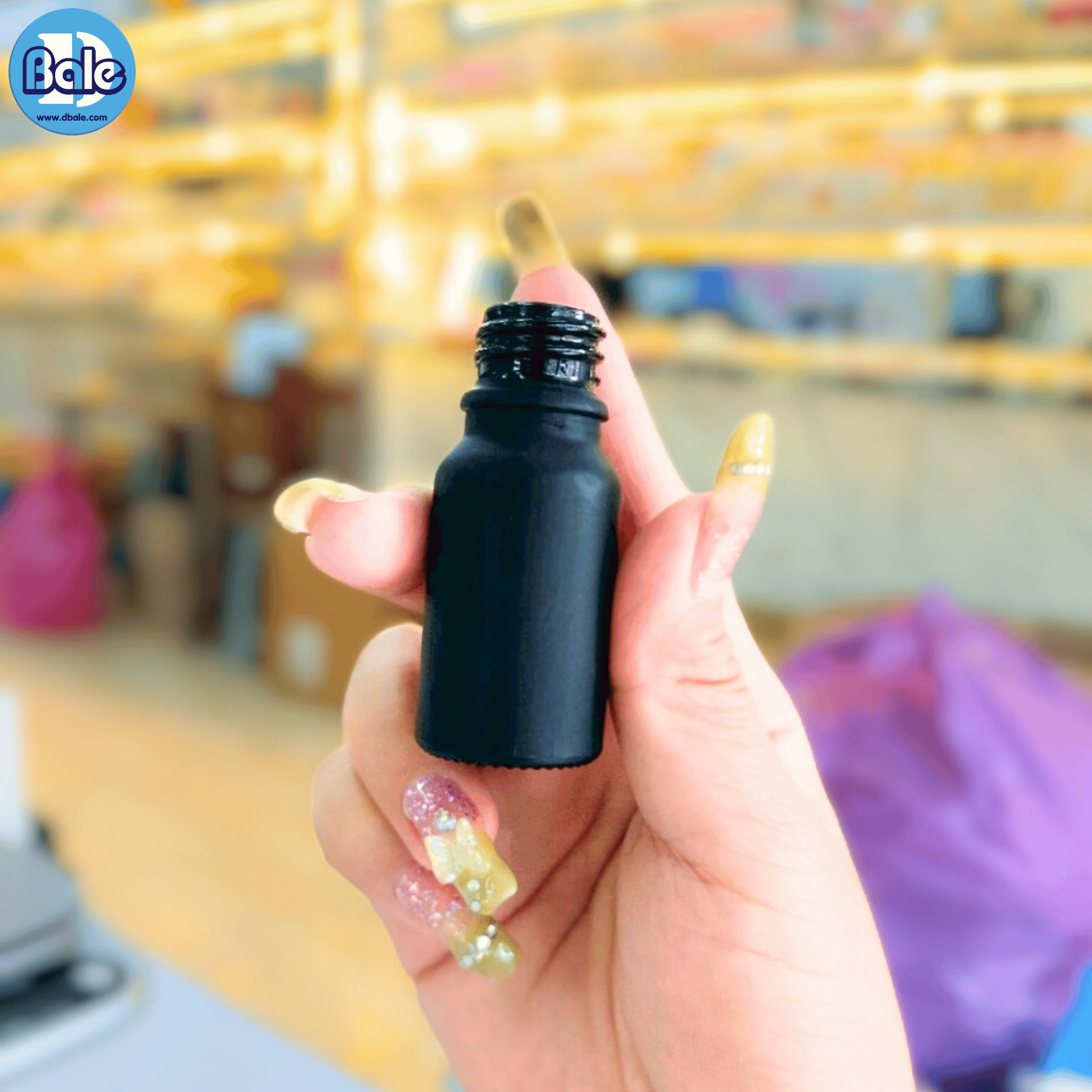 jyblf 10ml. ขวดแก้วอโรมา สีดำขุ่น