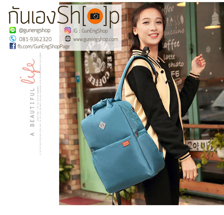 กระเป๋ากล้องเป้สะพายหลัง ผ้ากันน้ำ รุ่น Mini Camera Backpack Size L