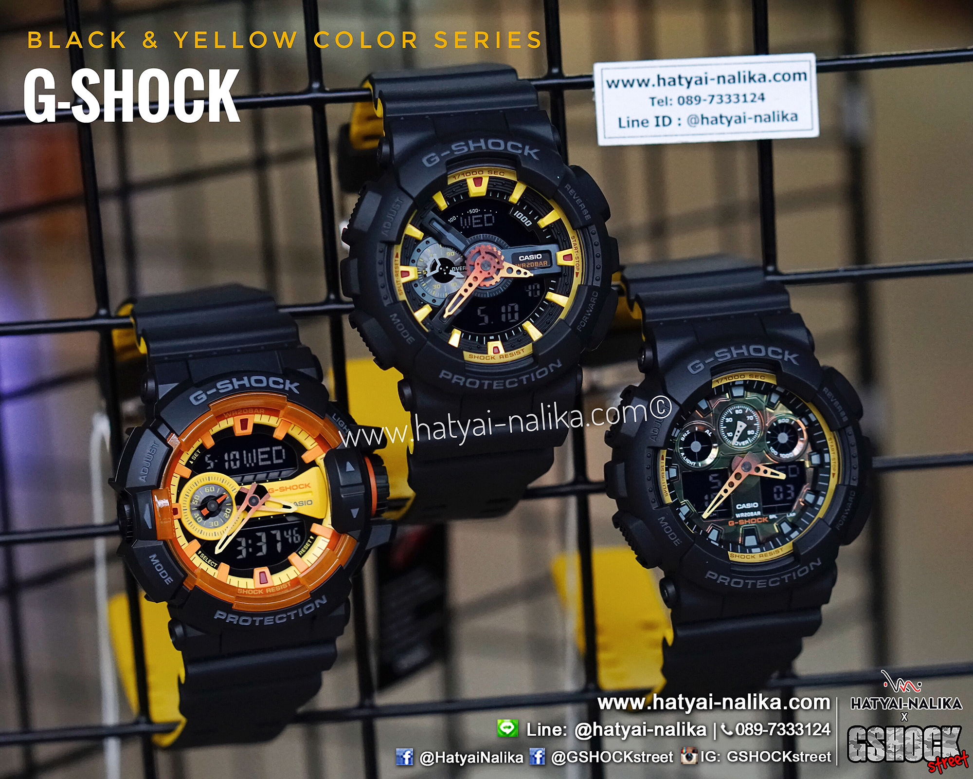นาฬิกา Casio G-Shock Special color BLACK & YELLOW color series รุ่น GA-110BY-1A ของแท้ รับประกัน1ปี