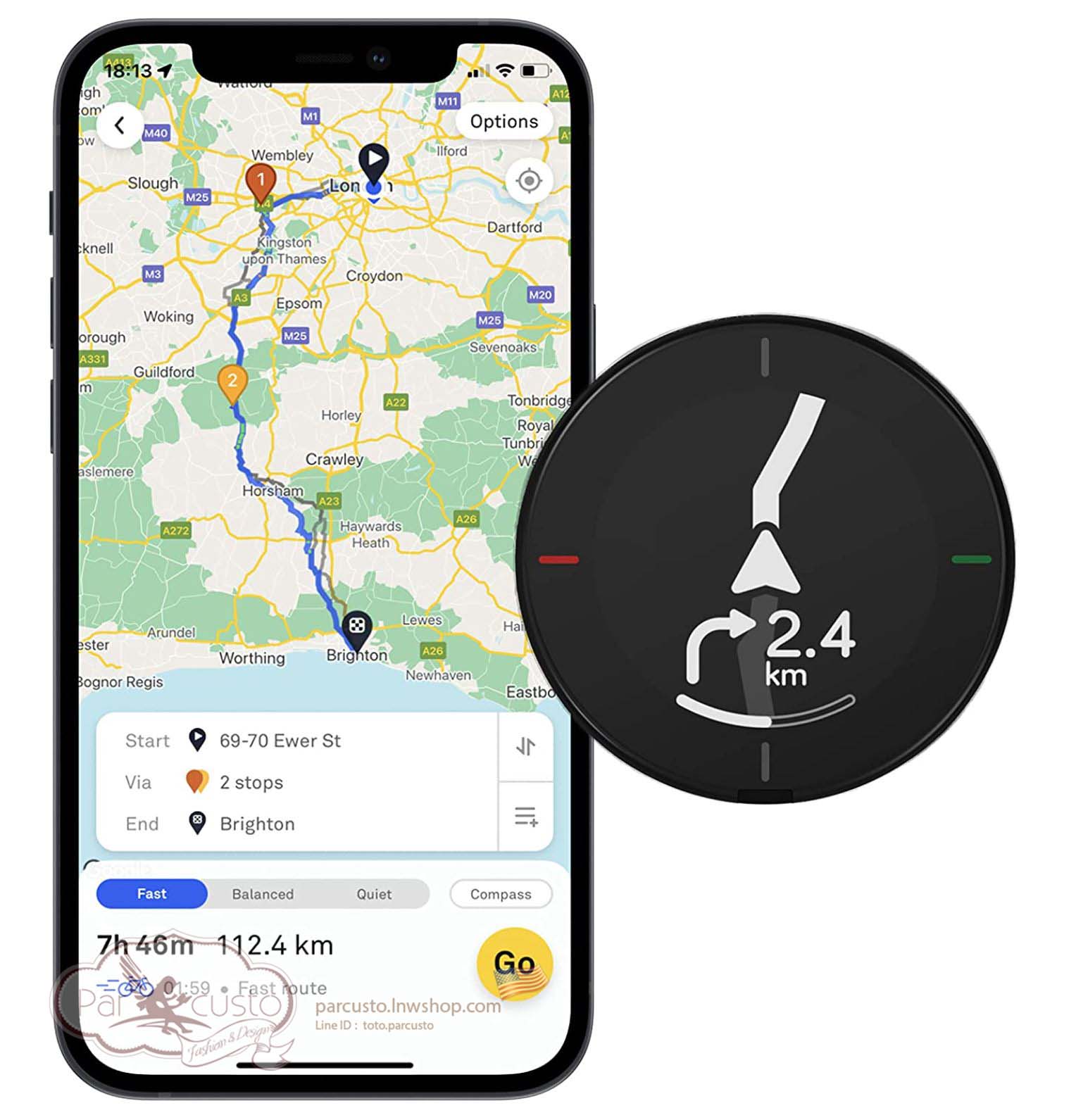 Beeline Velo 2 ระบบนำทางจักรยานอัจฉริยะ มี GPS ในตัว [Pre-order USA]
