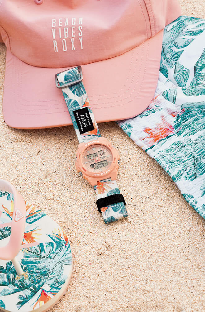 นาฬิกา Casio BABY-G x ROXY Collaboration Limited ครบรอบ 25ปีเบบี้จี รุ่น BAX-100RX-4A ของแท้ รับประกัน1ปี