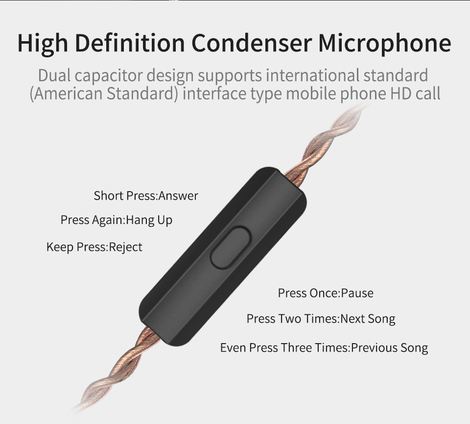 ขาย KZ BA10 หูฟัง 5 ไดร์เวอร์ Pure Balanced (5BA) ถอดสายได้