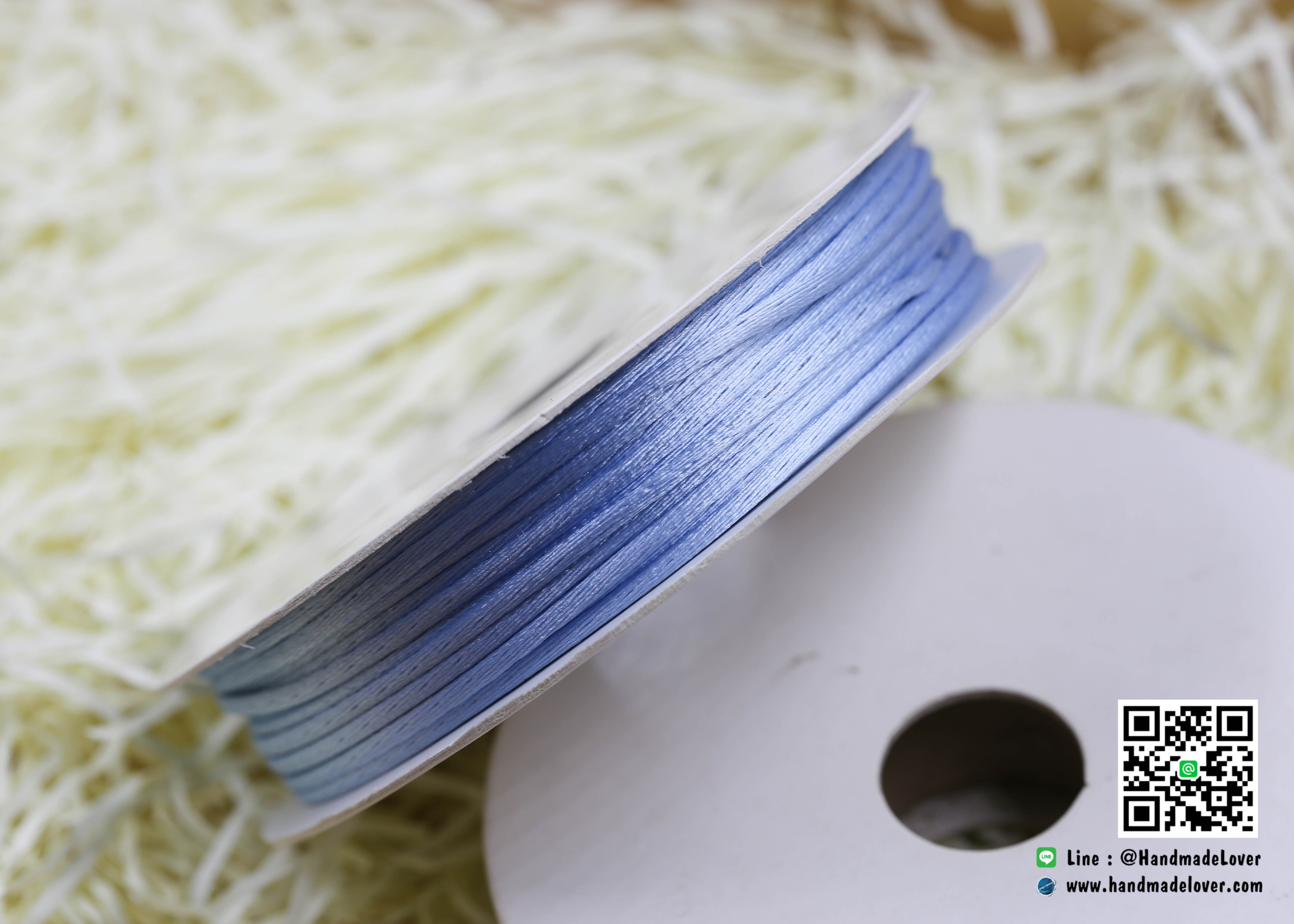 เชือกหางหนู สีฟ้า [11] ขนาด 2 มิล [อย่างดี เนื้อนุ่ม]