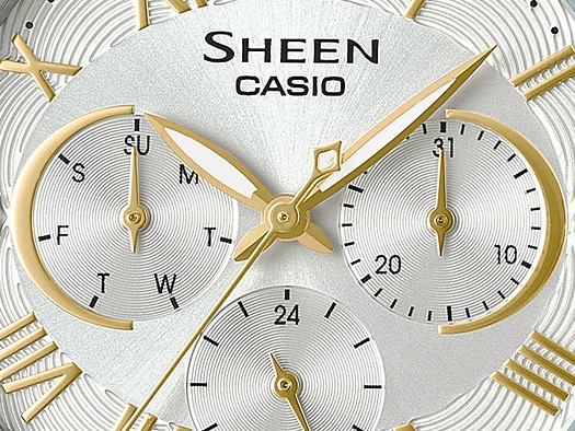 นาฬิกา คาสิโอ Casio SHEEN MULTI-HAND SHE-3058 series รุ่น SHE-3058SG-7A ของแท้ รับประกัน1ปี