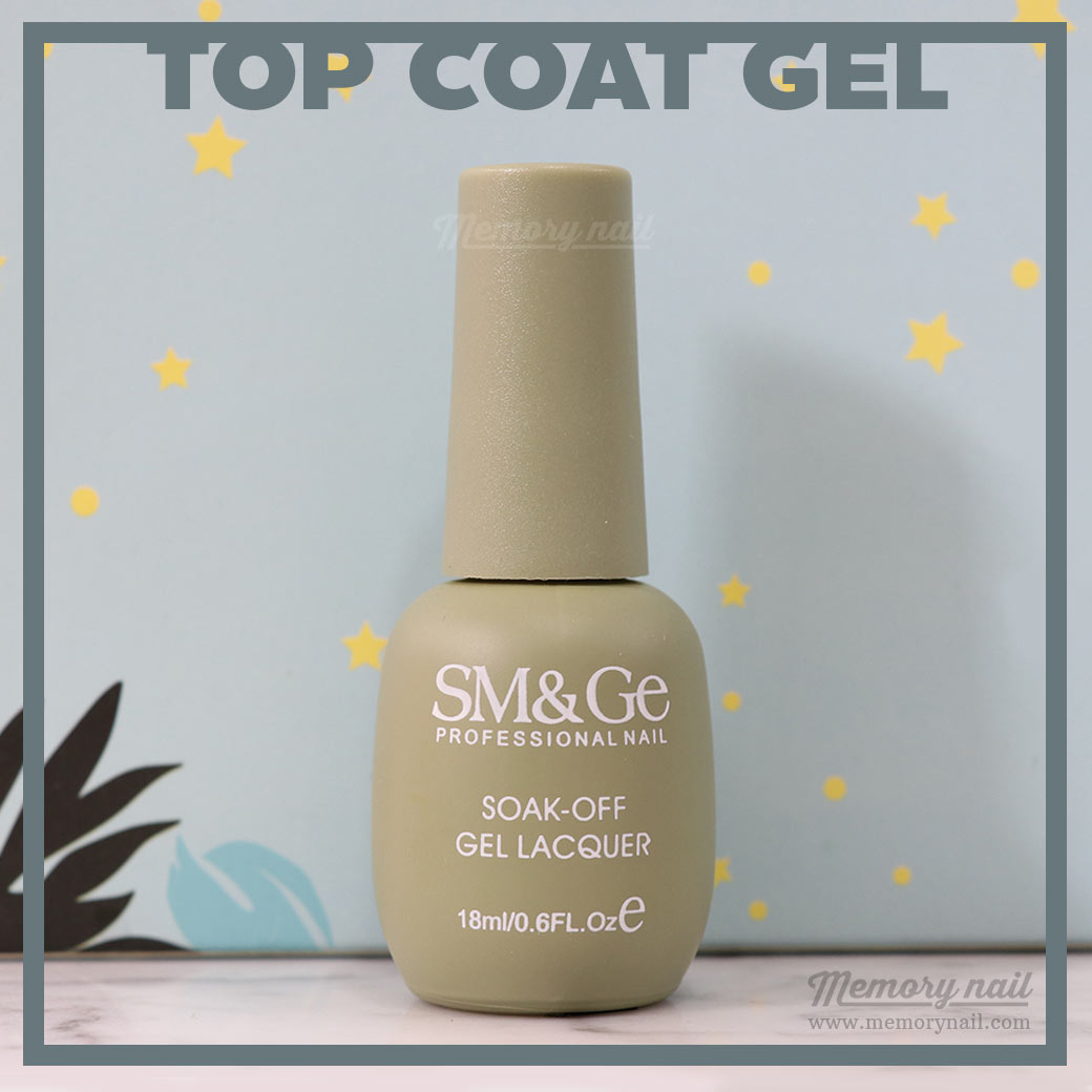 Top coat gel สีเจลทาเล็บ สำหรับเคลือบใส SM&Ge
