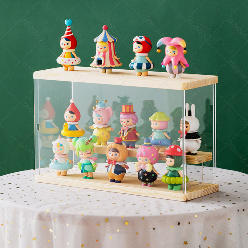 ชั้นวางโมเดล ฐานไม้