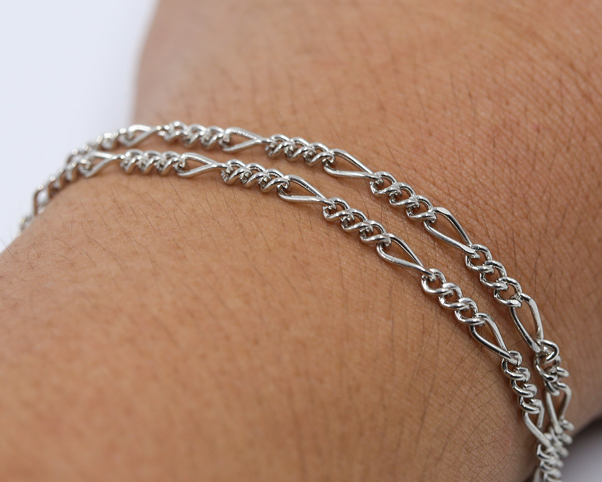 โซ่ โลหะ สีนิเกิล ขนาด 4*3 มิล