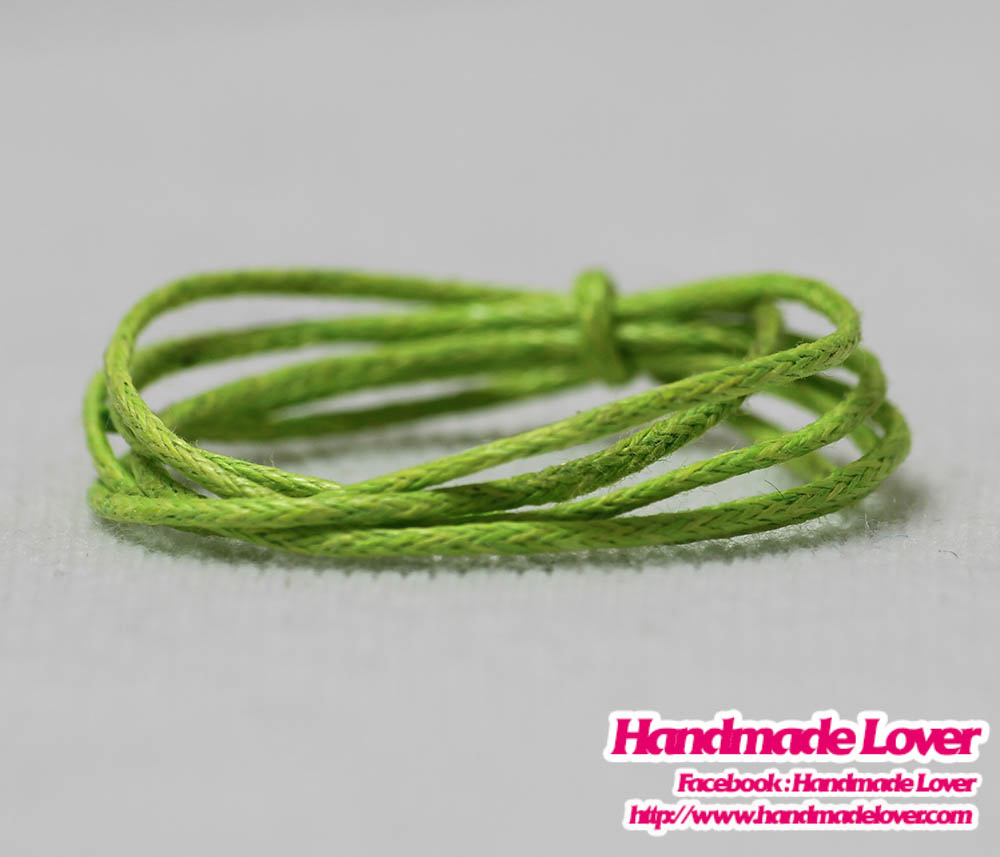 เชือกคอตตอน ขนาด 1 mm. สีใบตองอ่อน (10 หลา)