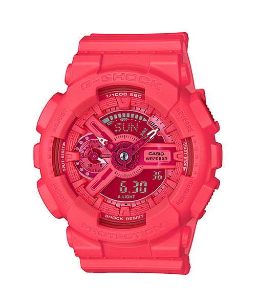 นาฬิกา คาสิโอ Casio G-Shock S-Series Vivid Colors รุ่น GMA-S110VC-4A (สี Coral ชมพูอมส้มเหลือบมุก) ของแท้ รับประกัน1ปี