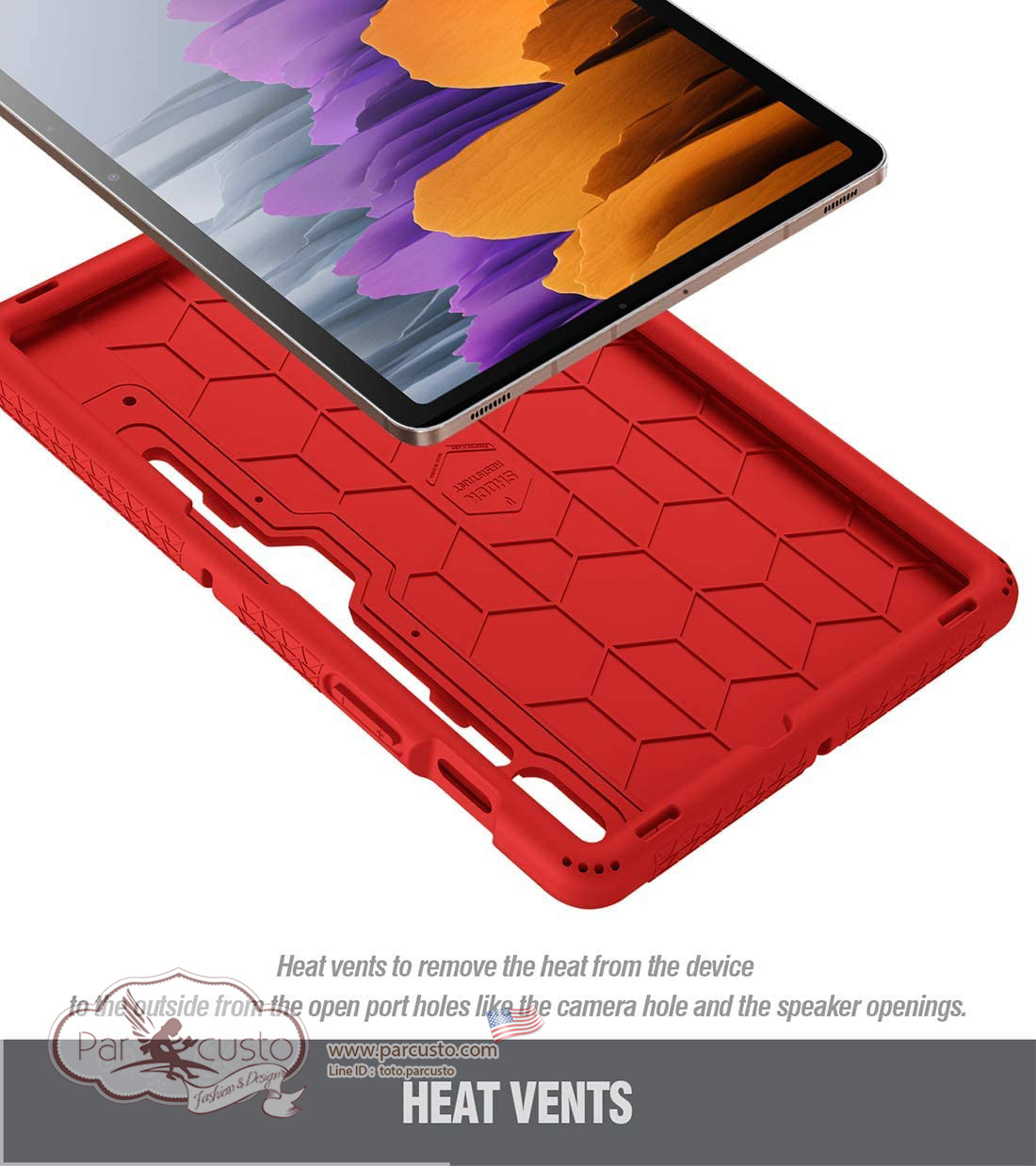 เคสซิลิโคนกันกระแทก Samsung Galaxy Tab S7 [TurtleSkin] จาก POETIC [Pre-order USA]