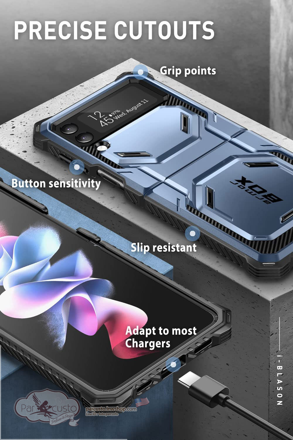 เคสกันกระแทก Samsung Galaxy Z Flip 4 5G [Armorbox] จาก i-Blason (Pre-order USA)