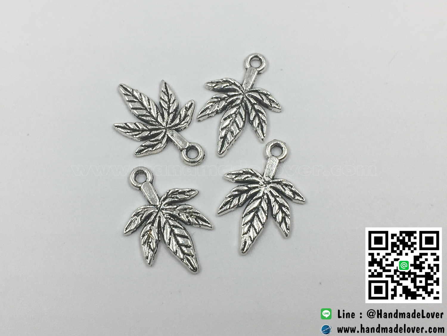 จี้โลหะ สีเงิน สไตล์วินเทจ รูปใบไม้