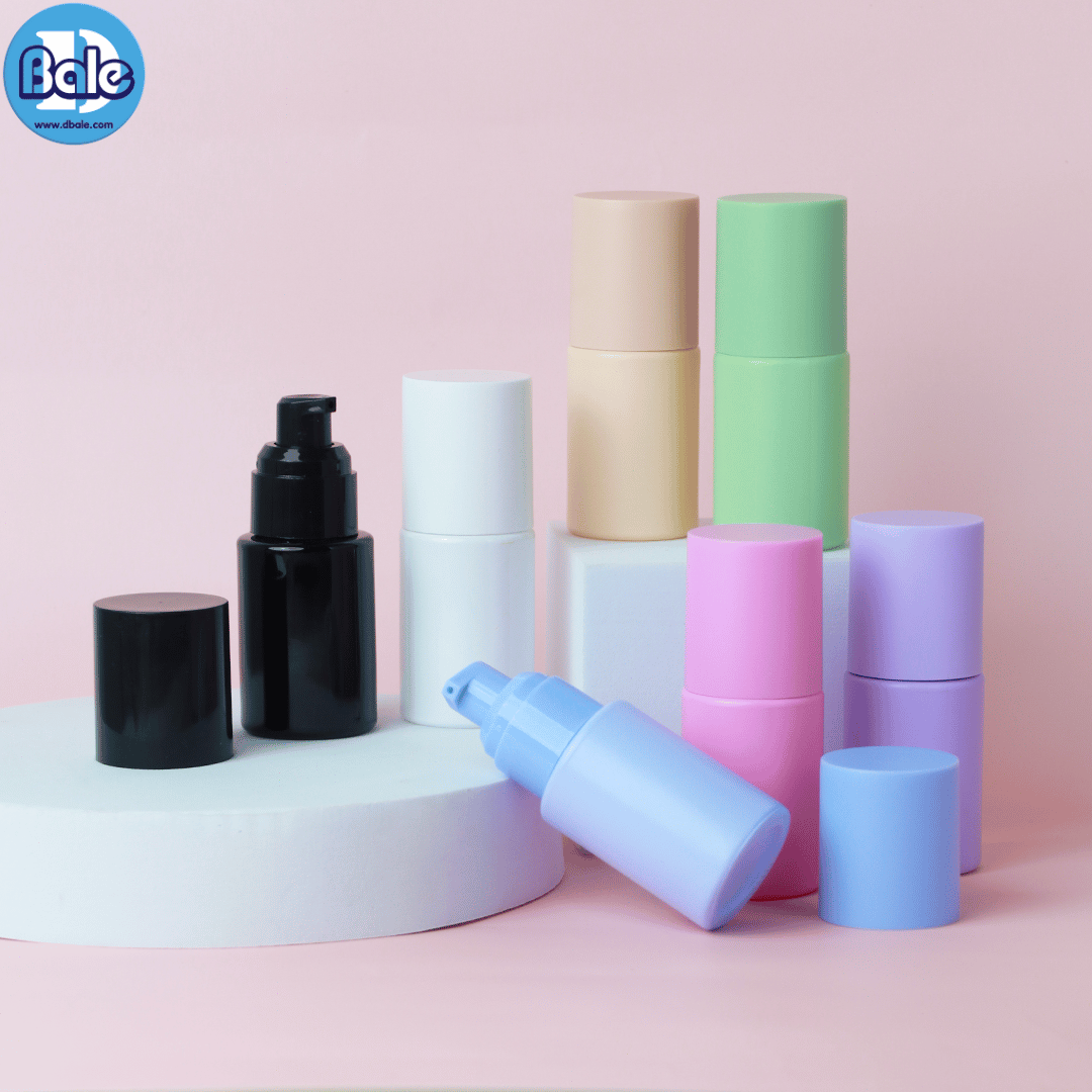 c005 30ml. ขวดแก้วหัวปั๊มเจล สีพาสเทล