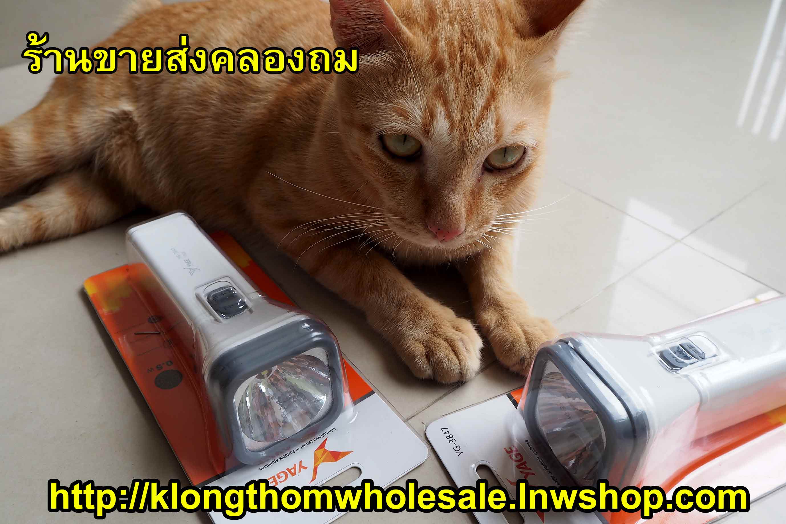 ไฟฉายYG3847มีโซล่าเซลล์คละสี