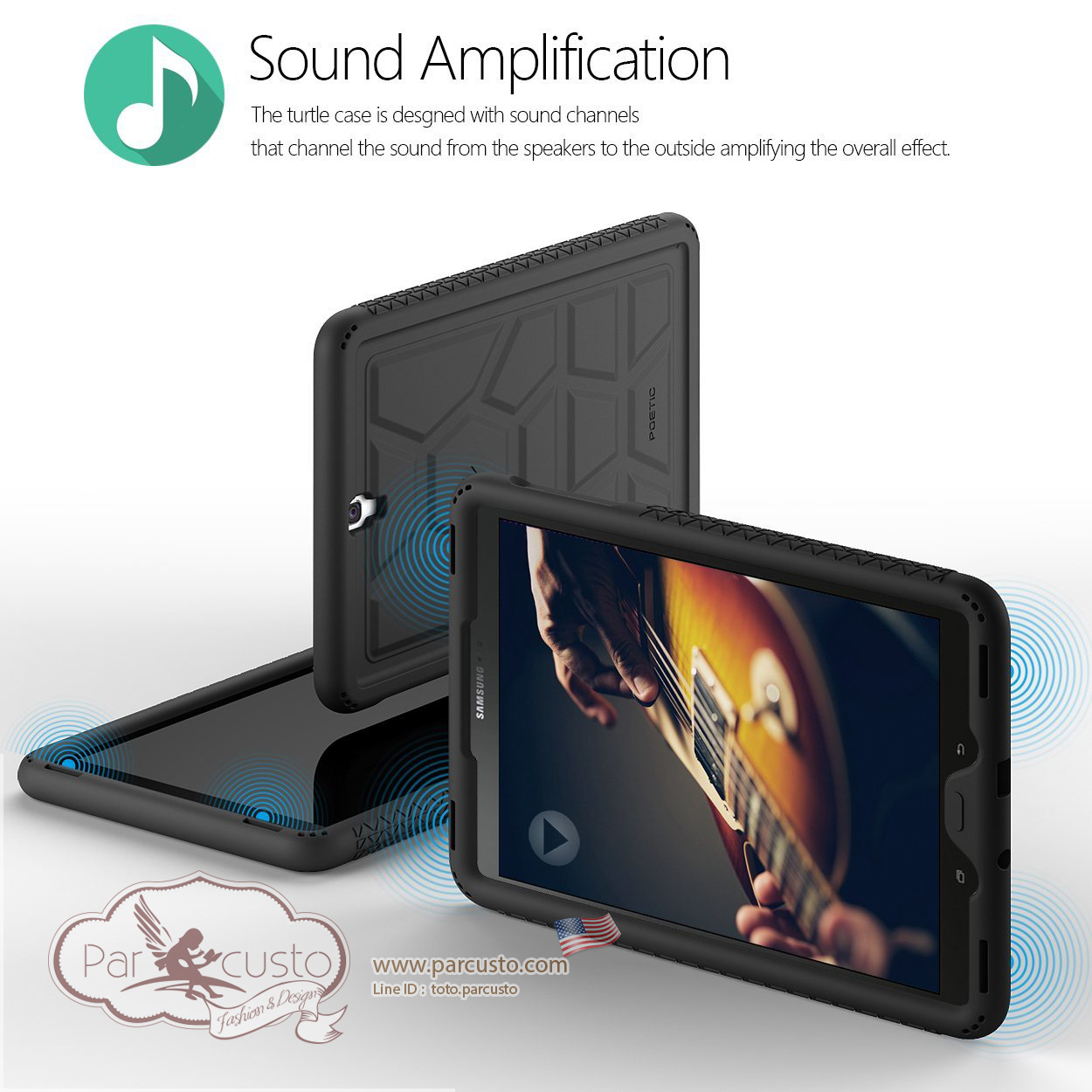 เคสซิลิโคนกันกระแทก Samsung Galaxy Tab S3 9.7 [TurtleSkin] จาก Poetic [Pre-order USA]