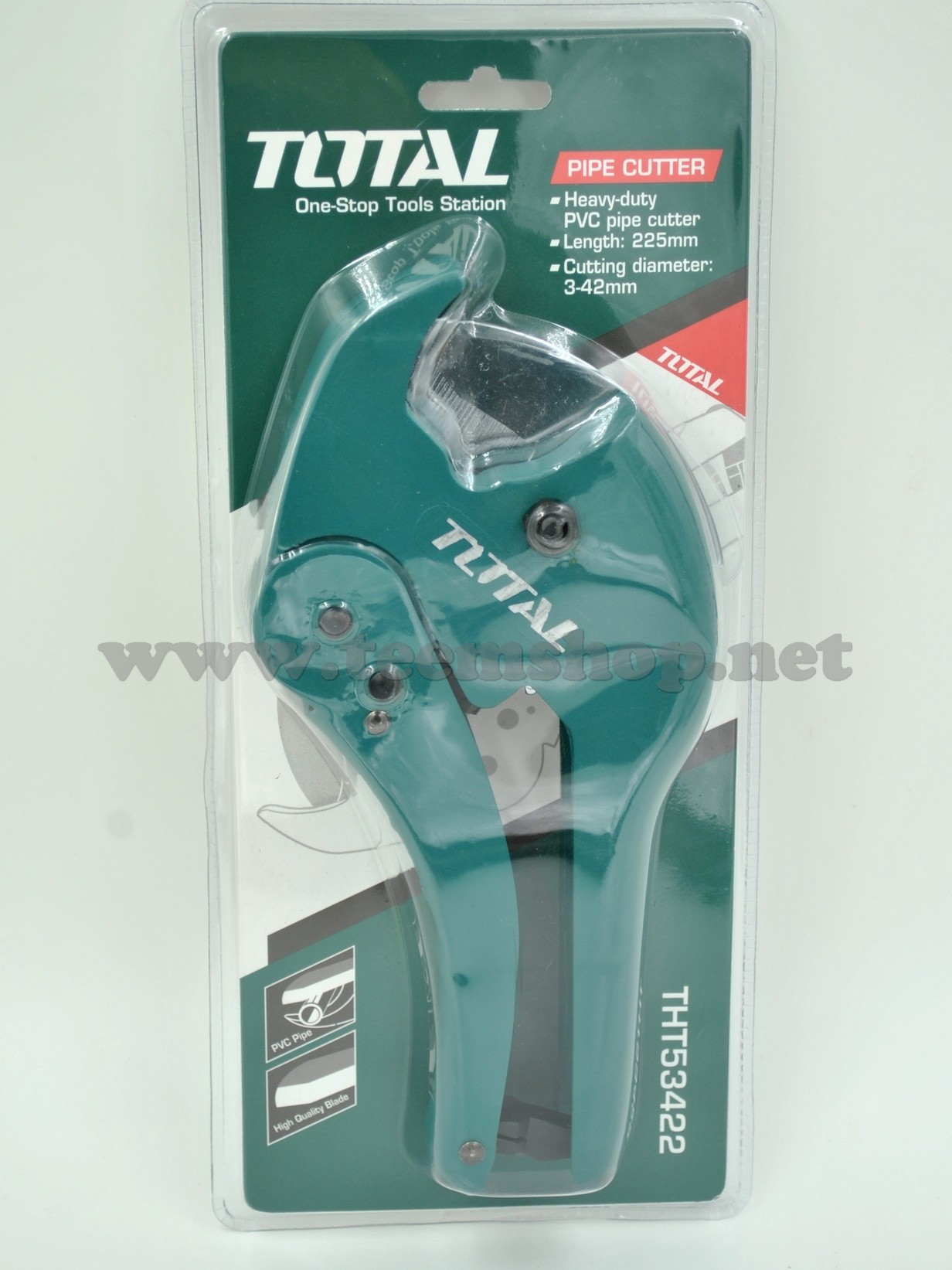 TOTAL กรรไกรตัดท่อพีวีซี 225มม. รุ่นงานหนัก THT-53422