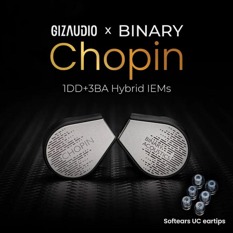 Gizaudio x Binary Chopin หูฟัง IEMs Hybrid 4 ไดรเวอร์ 1DD+3BA ประกันศูนย์ไทย