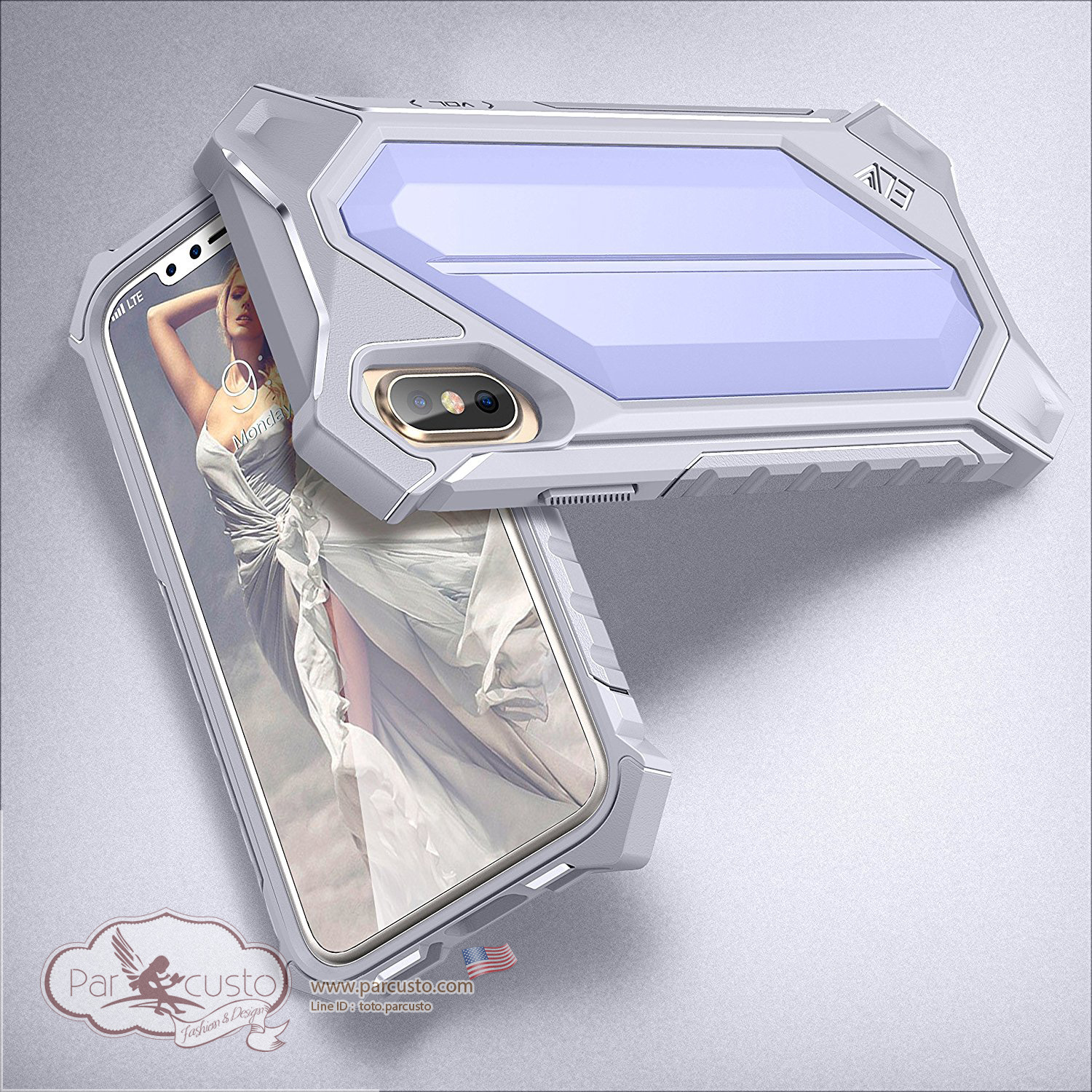 เคสกันกระแทก Apple iPhone X [Rugged Armor Hybrid] จาก ELV [Pre-order USA]