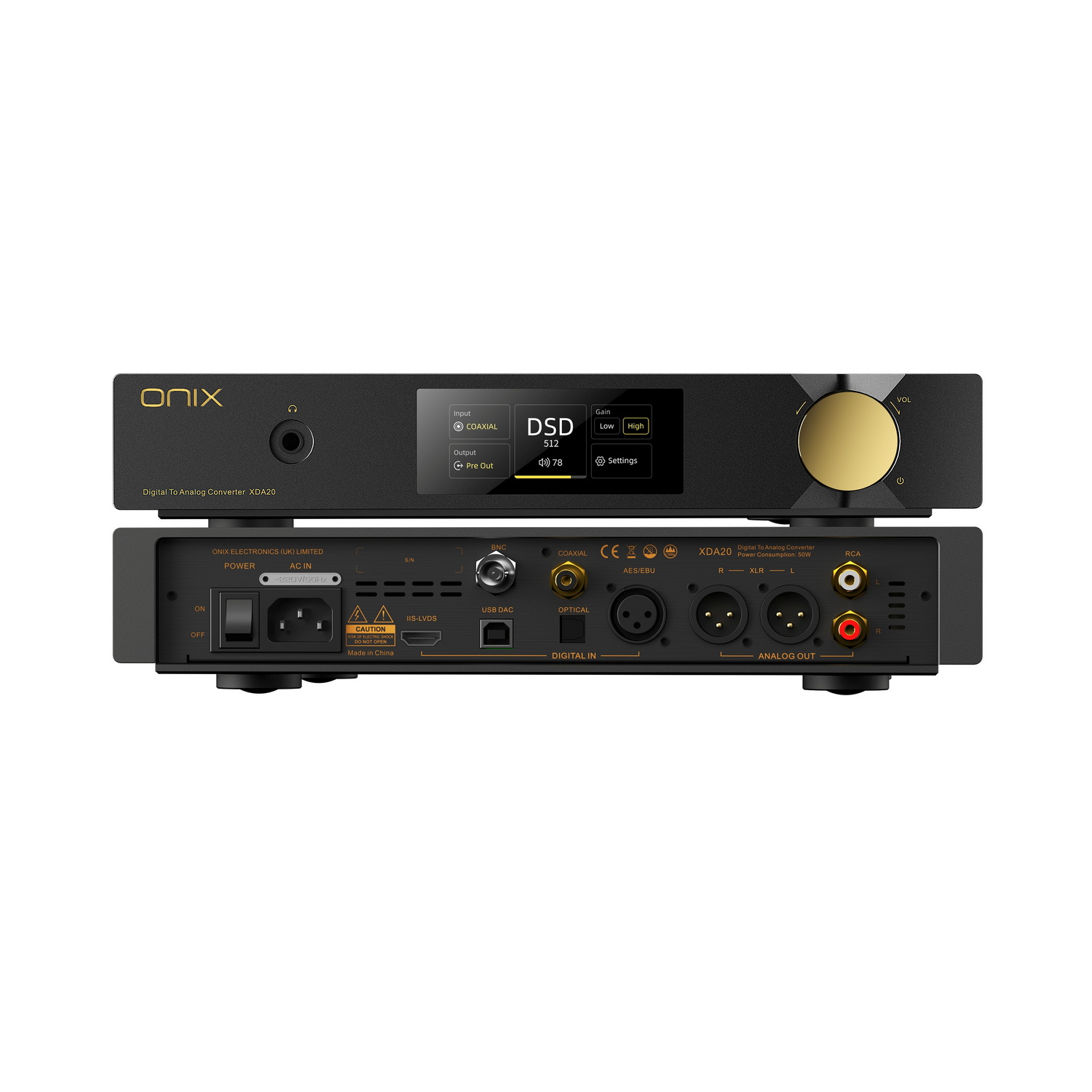 ONIX Zenith XDA20 DAC/AMP ตั้งโต๊ะระดับเรือธง ชิป DAC ESS ES9039PRO x2 ประกันศูนย์ไทย