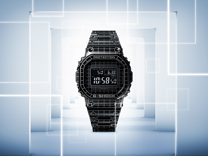 นาฬิกา Casio G-SHOCK Limited GMW-B5000CS Laser Carving Steel "Time Tunnel" รุ่น GMW-B5000CS-1 “Made in Japan” ของแท้ รับประกัน1ปี