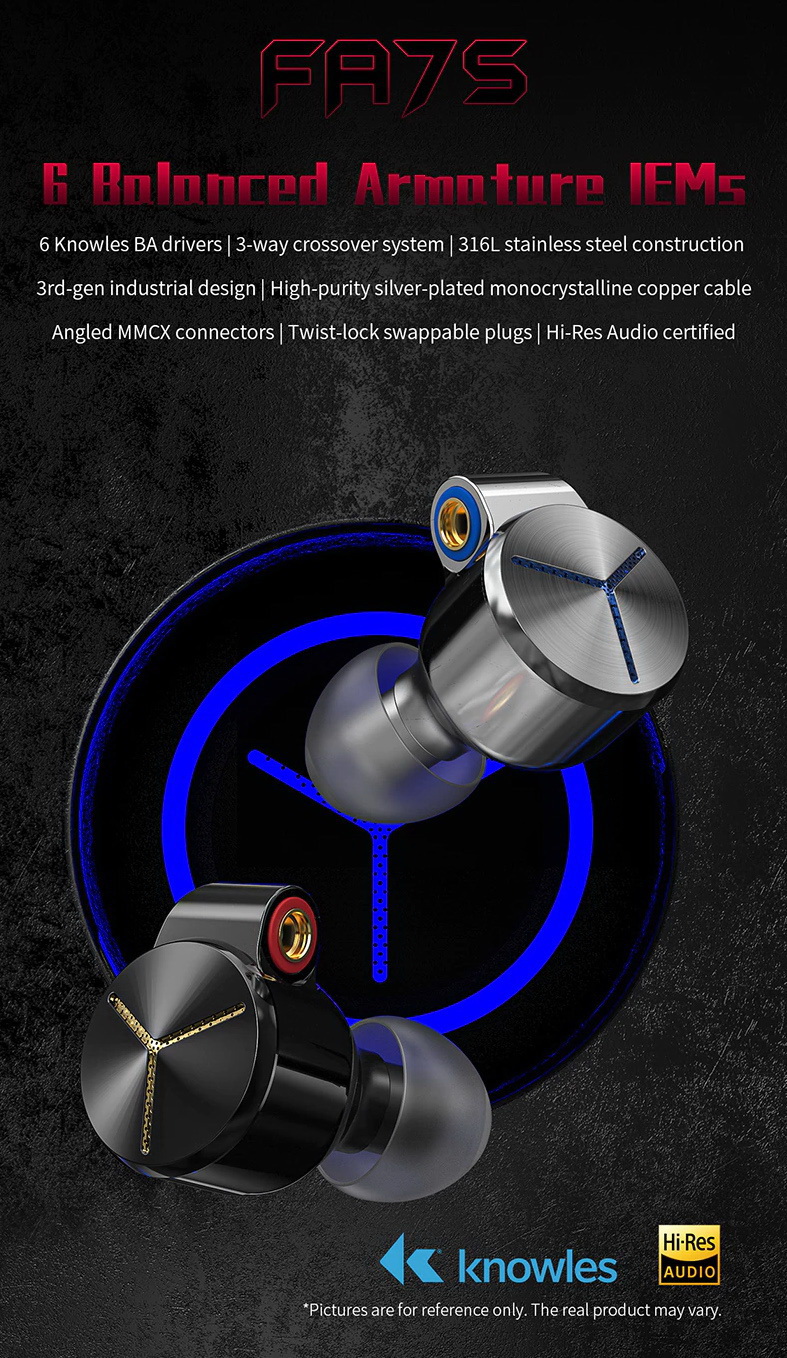 ขาย FiiO FA7S หูฟัง IEMs 6 ไดรเวอร์ 6 Knowles BA รองรับ Hi-Res ประกันศูนย์ไทย