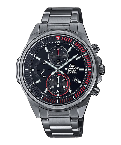 นาฬิกา Casio EDIFICE Solar-Powered Chronograph Sapphire EFS-S572 Slim series รุ่น EFS-S572DC-1AV ของแท้ รับประกัน1ปี