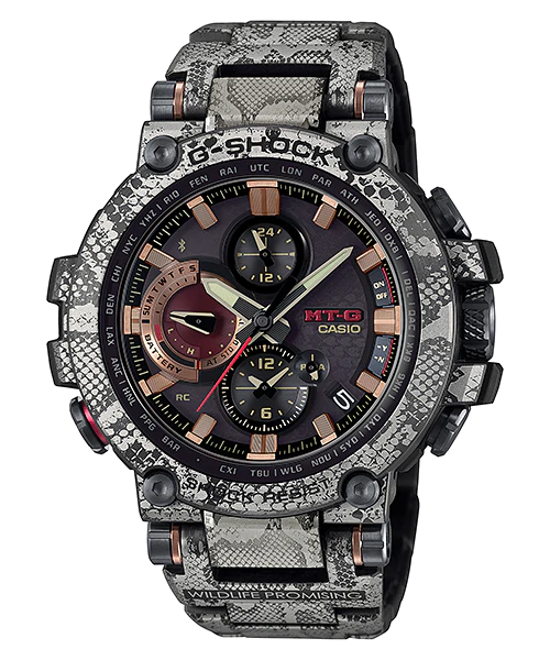 นาฬิกา Casio G-SHOCK Limited Premium model WILDLIFE PROMISING 2020 African Rock Phyton รุ่น MTG-B1000WLP-1A "Made in Japan" ของแท้ รับประกัน1ปี