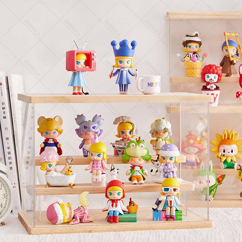 ชั้นวางโมเดล ฐานไม้