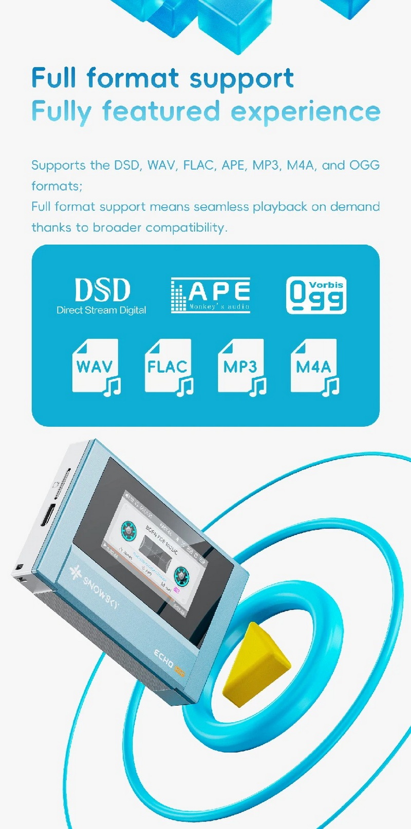 Snowsky Echo Mini DAP เครื่องเล่นพกพา lossless ชิป Dual CS43131 รองรับ Hi-Res ประกันศูนย์ไทย
