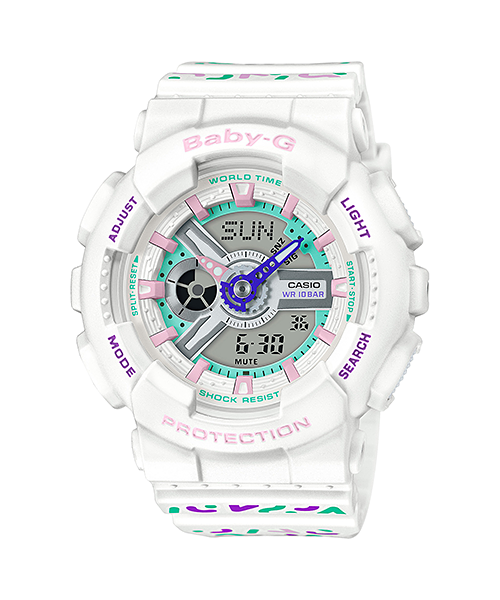 นาฬิกา Casio Baby-G Special Color Throwback 90’ Geometric pattern series รุ่น BA-110TH-7A ของแท้ รับประกัน1ปี