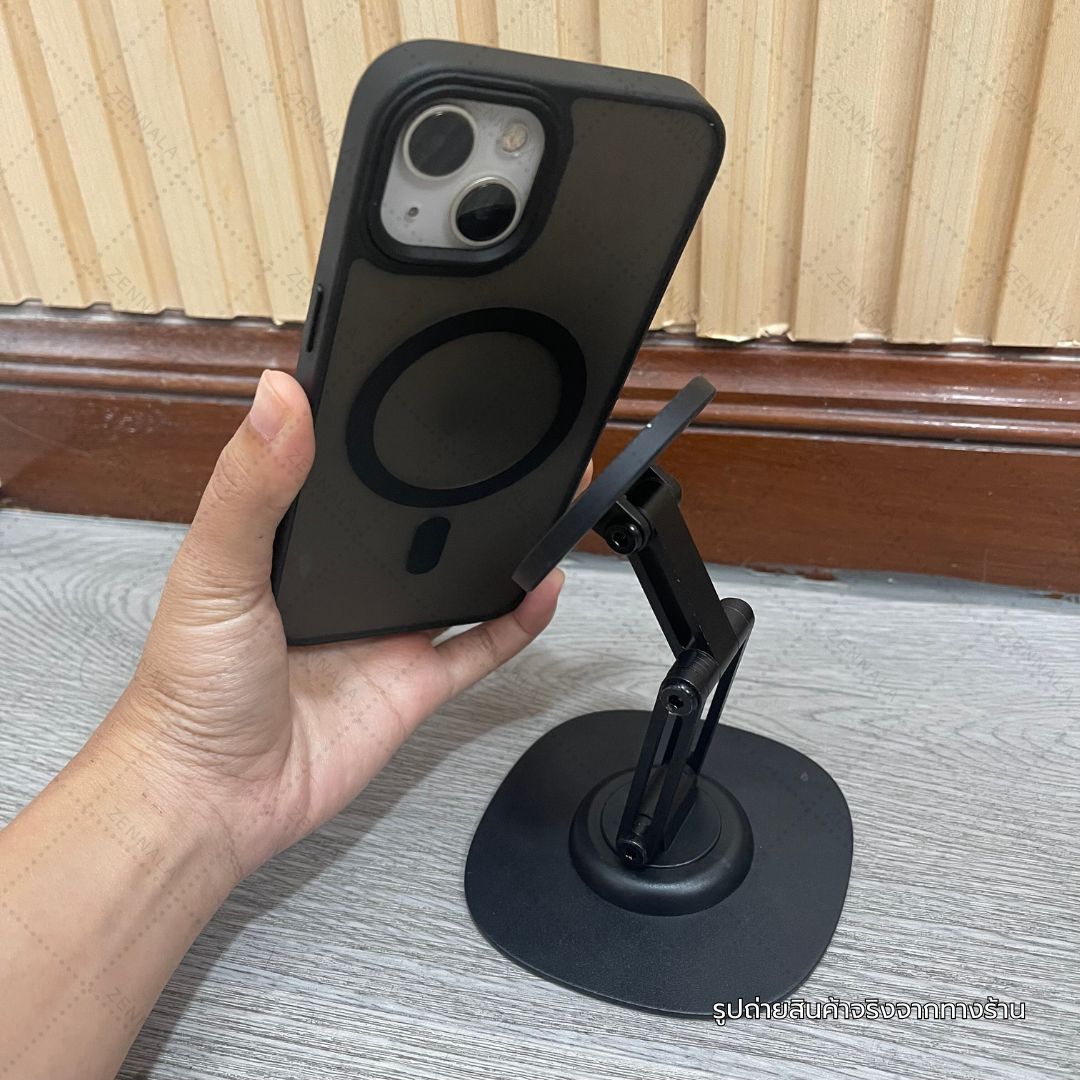 ขาตั้งโทรศัพท์แม่เหล็ก รุ่น 3 พับ สีดำ
