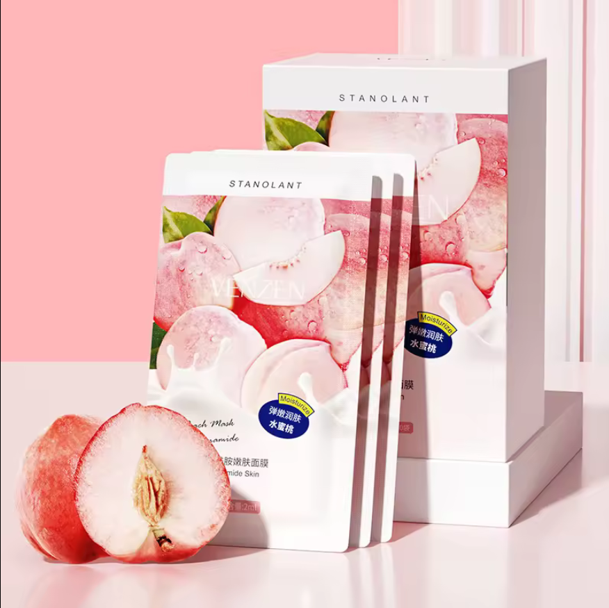Venzen peach mask 2ml ครีมทามือ พีช (ซอง)🍑 ครีมบำรุงผิวมือ แฮนด์ครีม ครีมทามือ 2กรัม