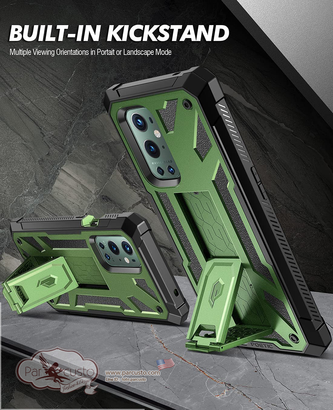 เคสกันกระแทก OnePlus 9 Pro 5G [Spartan Series] จาก Poetic [Pre-order USA]