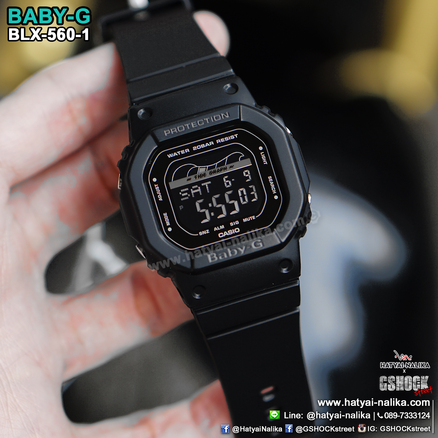 นาฬิกา Casio Baby-G G-LIDE รุ่น BLX-560-1 (สี black crayon) ของแท้ รับประกัน1ปี