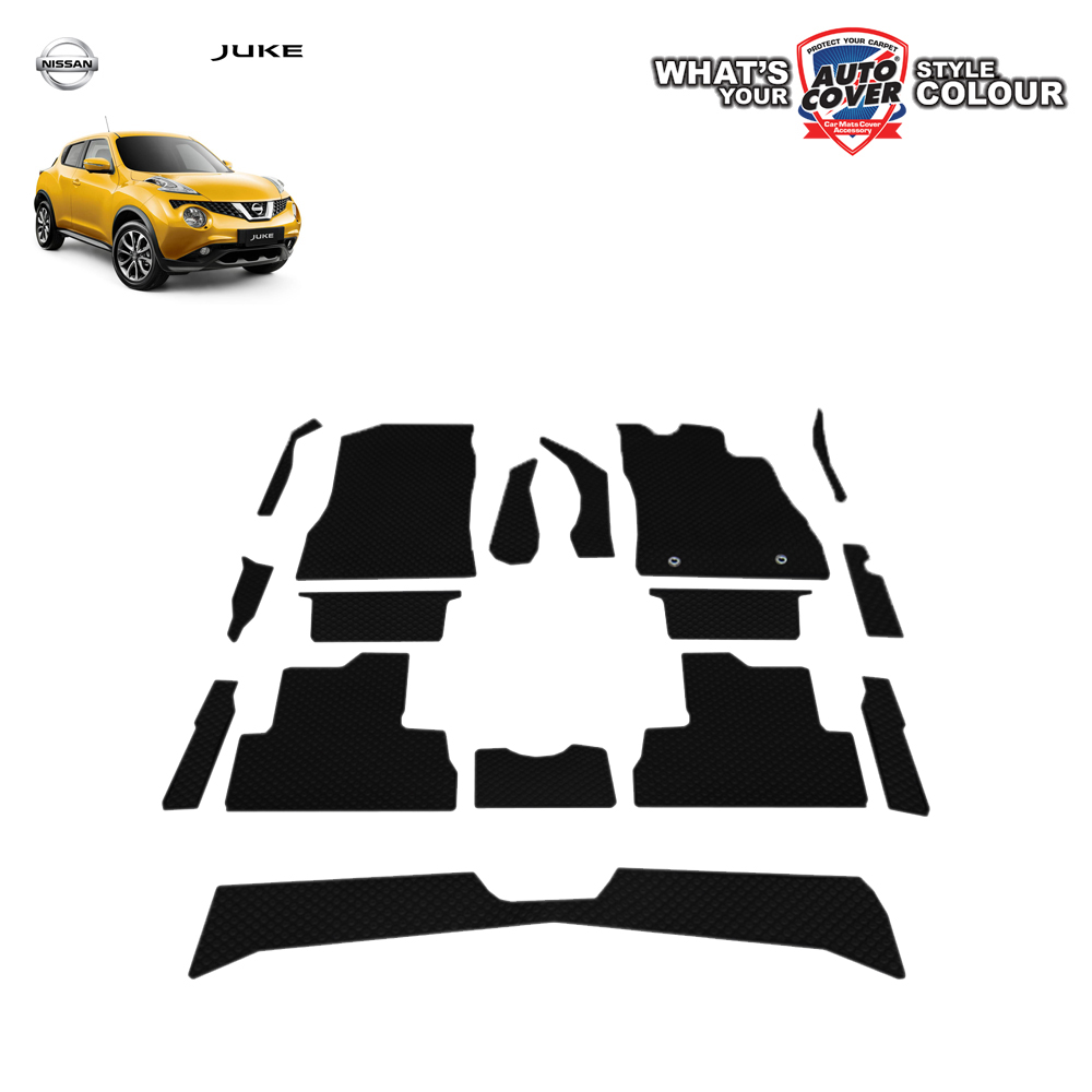 พรมปูพื้นรถยนต์ พรมกระดุม รถ NISSAN JUKE ชุดภายในห้องโดยสาร จำนวน 16 ชิ้น