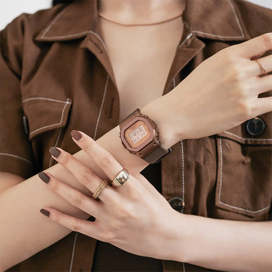 นาฬิกา Casio G-Shock มินิ S-Series GM-S5600 series รุ่น GM-S5600BR-5 ของแท้ รับประกัน1ปี