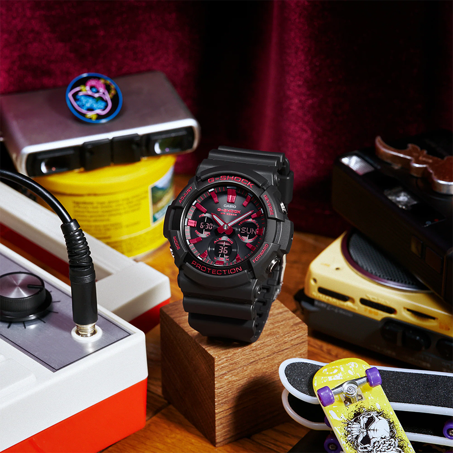 นาฬิกา Casio G-Shock Special Color Burning Red series รุ่น GAS-100BNR-1A ของแท้ รับประกัน1ปี