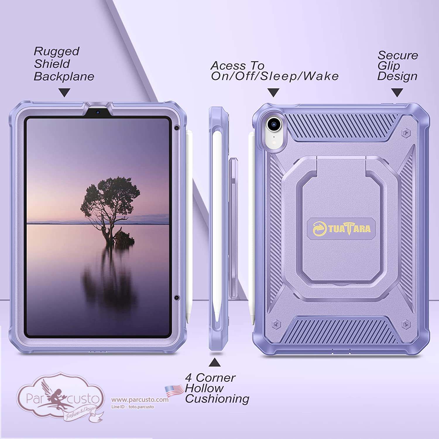 เคสกันกระแทก Apple iPad mini 6 2021 [Tuatara Magic Ring] จาก Fintie [Pre-order USA]